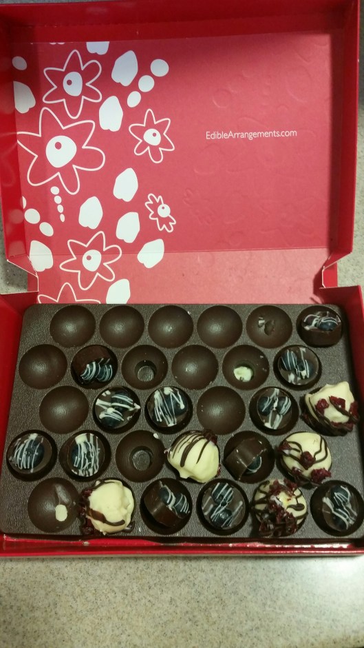 Chocolate covered fruit bites