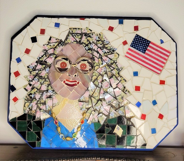 I did this one for my sister when she became a US citizen. It is meant to be funny and not a real likeness.