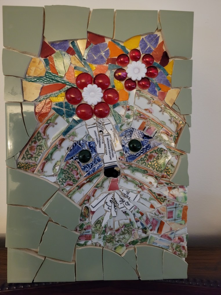 Fashionable dog. This one was done at home, with whatever materials I had.