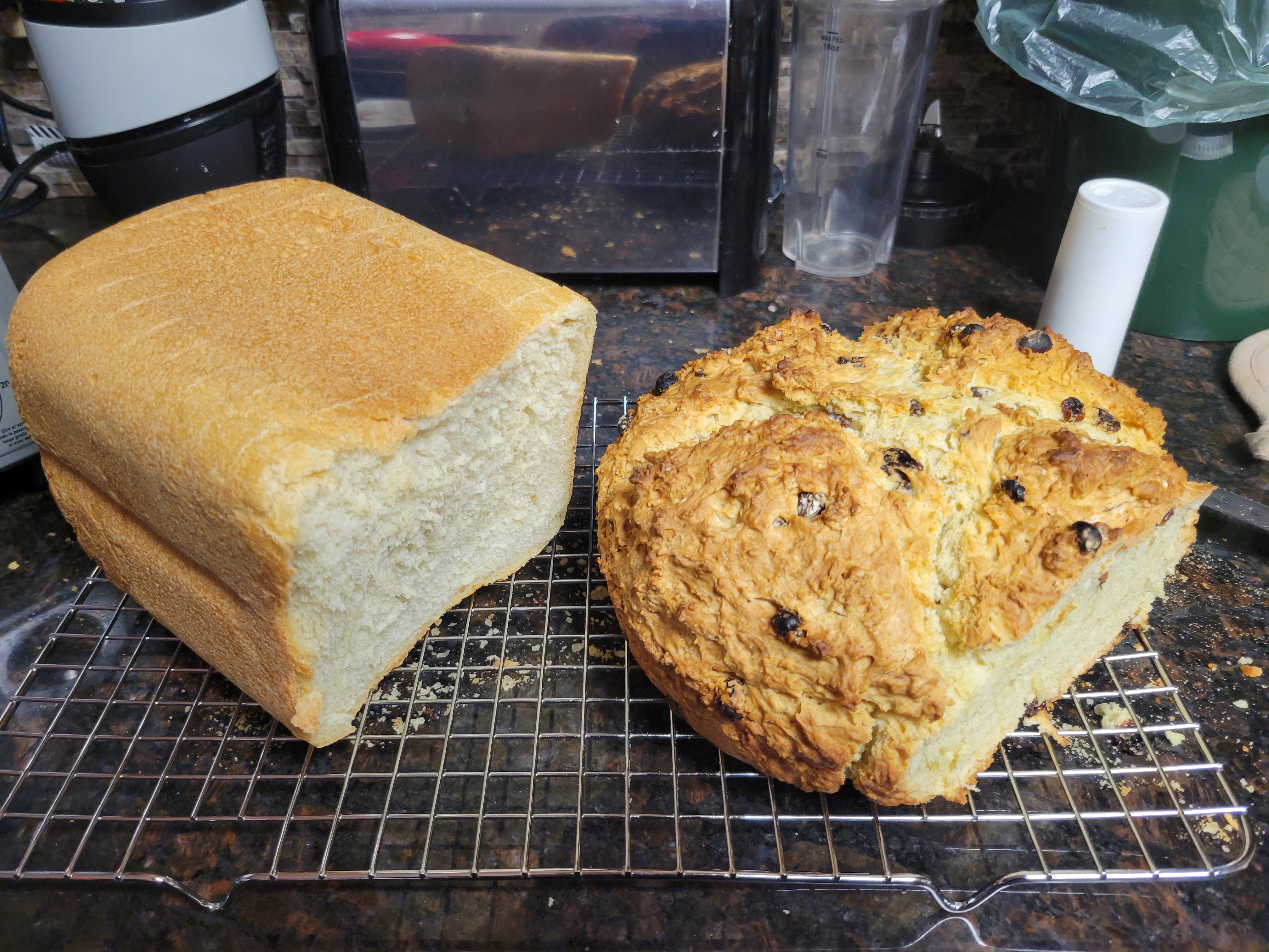 White bread and Irish soda bread