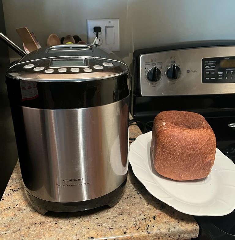 First Bread made: Whole Wheat with molasses and honey